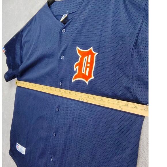 Russell Athletics Mens Vintage Detroit Jersey Size XL Tigers #7 MLB Blue Mesh - Picture 3 of 11